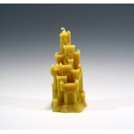 GardenGateDesign Beeswax Sandcastle Candle Hand Poured Handcrafted Honey Scented Beach House 100% Beeswax Candle Sandcastle Sculpted Eco Friendly Candle