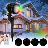 GardenHOME Laser Lights, Waterproof Laser Projector Light Red and Green Star Projector, Indoor Outdoor Mood Light for Party Laser Light