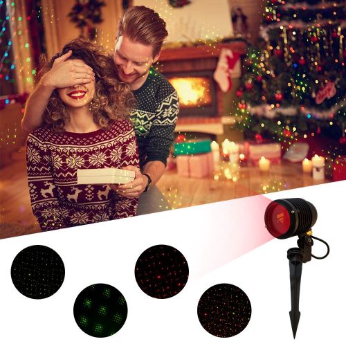  GardenHOME Laser Lights, Waterproof Laser Projector Light Red and Green Star Projector, Indoor Outdoor Mood Light for Party Laser Light