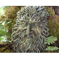 GardenMagicDesigns Green Man, Green Man Wall Decor, Green Man Decor, Green Face Statue, Green Man Plaque, Celtic Green Man, Whimsical Green Man