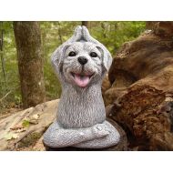 /GardenMagicDesigns Meditating Dog Statue, Yoga Dog Statue, Buddha Zen Decor, Buddha Dog Statue, Dog Statue, Zen Garden Decor, Spiritual Decor, Zen Garden