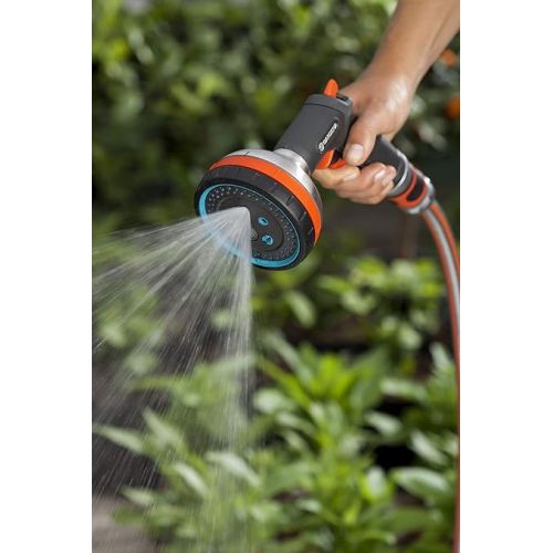  GARDENA 3817M-FP Frost Proof - Premium Metal Multi Sprayer (Five Spray Patterns) + Water Stop