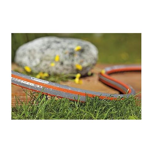  Gardena 39001 100 Foot 5/8 Inch Heavy-Duty Quick Connect Hose, Heavy-Duty 5-Ply Design, Includes Quick Connectors and Adadpters, Kink-Resistant