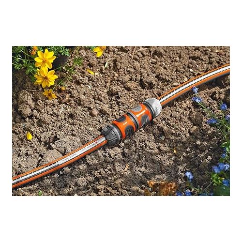  GARDENA coupling, connection piece for secure hose connection, connection of two hoses for extension, to the transition from 13 mm (1/2) to 13 mm (1/2) hoses, packed (2931-20) (Pack of 1)
