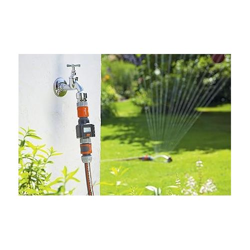  GARDENA 9188-U Water Flow Meter - Measure Water Consumption with Ease Black