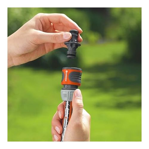  Gardena 18283-20 reparador 15 mm para mangueras de Ø int. 13-15 mm. Contenido: 2 x 18215, 1 x 931 Juego, 35 x 20 x 19 cm, Orange, Grey, Black