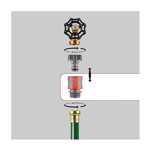  Gardena 36917 Hose Connector, Orange and Grey