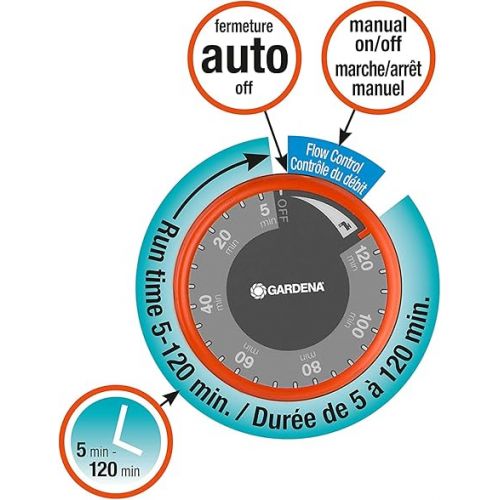  GARDENA 31169 Mechanical Water Timer with Flow Control