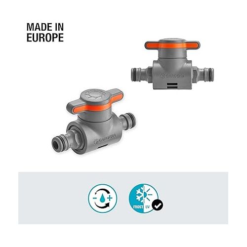  Gardena coupling with flow-control valve: hose coupling for continuously regulating and shutting off The water flow in The hose route, range regulation of a sprinkler (18266-20)