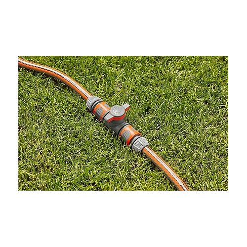  Gardena coupling with flow-control valve: hose coupling for continuously regulating and shutting off The water flow in The hose route, range regulation of a sprinkler (18266-20)