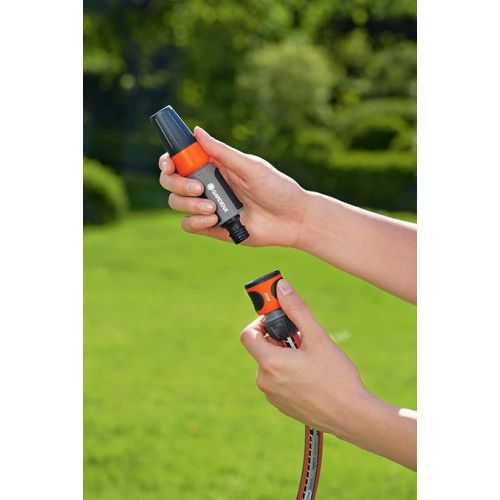  GARDENA Cleaning Nozzle: Water nozzle with infinitely adjustable jet, for cleaning and spraying, water stop, frost protection, packaged (18300-20)