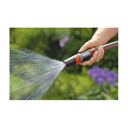  GARDENA Cleaning Nozzle: Water nozzle with infinitely adjustable jet, for cleaning and spraying, water stop, frost protection, packaged (18300-20)