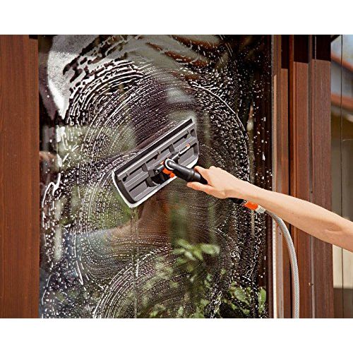  Gardena GARDENA Fensterwascher mit Abzieher: Wasserfuehrender Fensterreiniger mit Abzieher fuer das Cleansystem, mit waschbarem Microfaser-Vlies (5564-20)