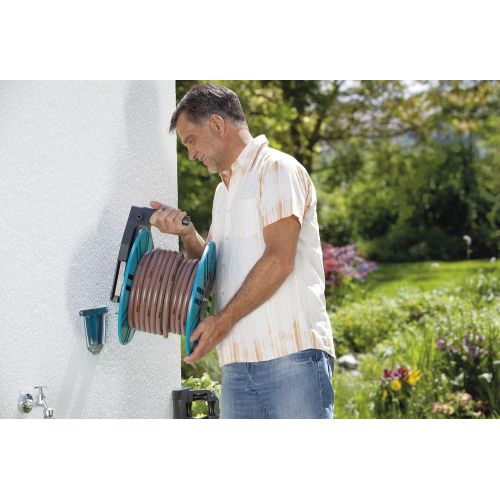  Gardena 2650 164-Foot Wall Mount Removable Garden Hose Reel With Hose Guide