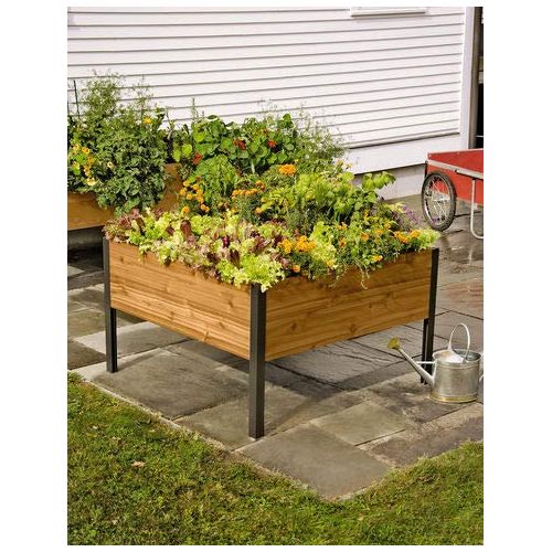  Gardener's Supply Company Gardeners Supply Company 4 Ft x 4Ft Elevated Cedar Planter Box