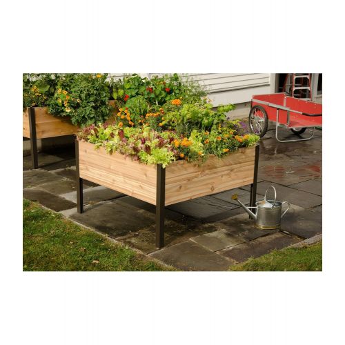  Gardener's Supply Company Gardeners Supply Company 4 Ft x 4Ft Elevated Cedar Planter Box