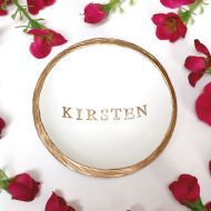GardenofGraces Personalized Ring Dish  Personalized Name Ring Dish  Personalized Jewelry Dish  Custom Name  Bridesmaids Gift  Personalized Gift