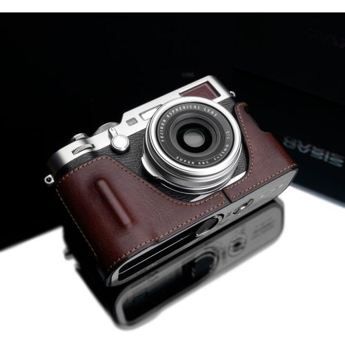  Gariz HG-X100FBR Genuine Leather Half Case for Fujifilm Fuji X100F, Brown