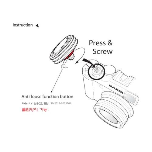  Gariz XA-SBL Series Leather Screw Type Soft Button Release Shutter for Leica, Fujifilm, Contax, Nikon DF Camera (Orange)