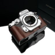 Gariz Genuine Leather XS-CHDFBR Camera Metal Half Case for Nikon DF, Brown