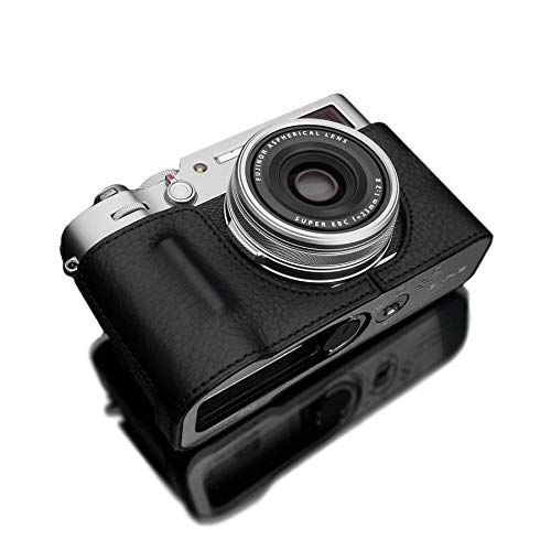  Gariz HG-X100VBK Genuine Leather Half Case for Fuji X100V, Black