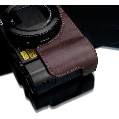  Gariz XS-CHLX10BR Genuine Leather Half Case for Panasonic Lumix LX10 DMC-LX10, Brown