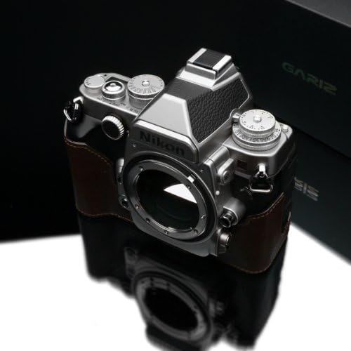  Gariz Genuine Leather XS-CHDFBR Camera Metal Half Case for Nikon DF, Brown