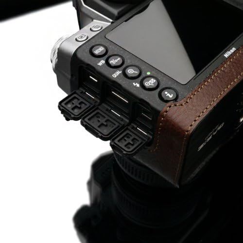  Gariz Genuine Leather XS-CHDFBR Camera Metal Half Case for Nikon DF, Brown