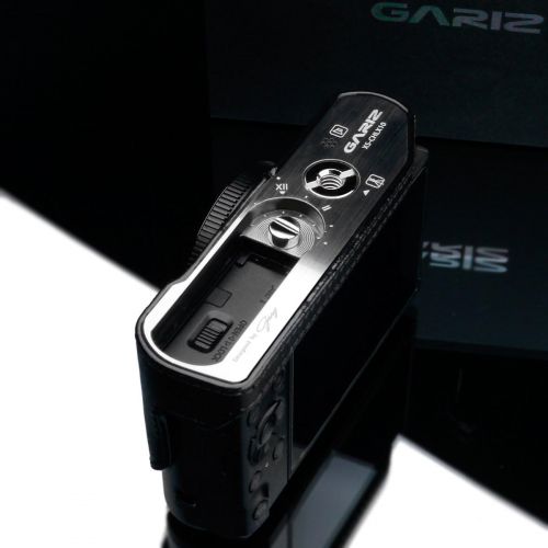 Gariz XS-CHLX10BK Genuine Leather Half Case for Panasonic Lumix LX10 DMC-LX10, Black