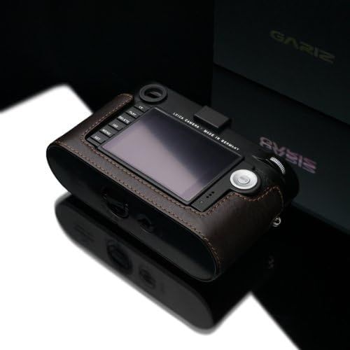  Gariz Black Label Genuine Leather BL-LCMBR Camera Metal Half Case for Leica M, Brown