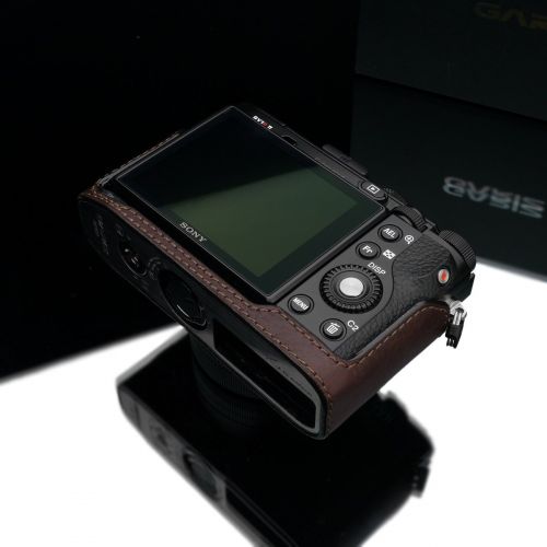  Gariz HG-RX1R2BR Leather Metal Half Case for Sony RX1RII RX1R2 RX1R II, Brown