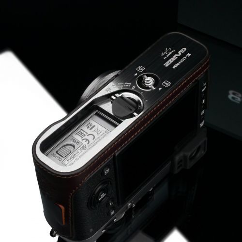  Gariz Genuine Leather XS-CHX100MB Camera Metal Half Case for Fuji Fujifilm X100, Brown