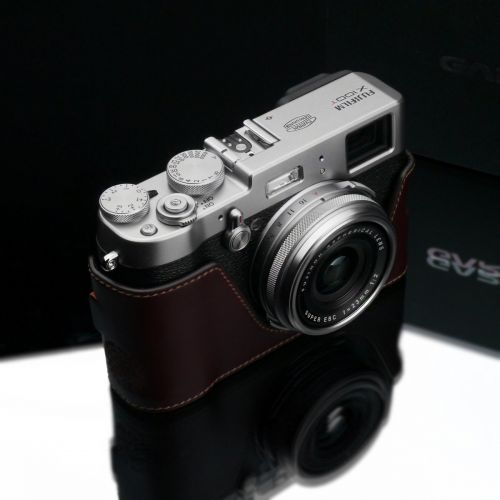  Gariz Genuine Leather XS-CHX100MB Camera Metal Half Case for Fuji Fujifilm X100, Brown
