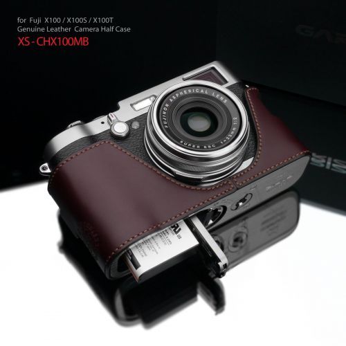  Gariz Genuine Leather XS-CHX100MB Camera Metal Half Case for Fuji Fujifilm X100, Brown