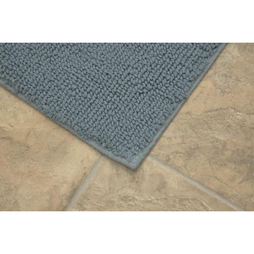  Garland Rug 2-Piece Queen Cotton Washable Rug Set, Sky Blue