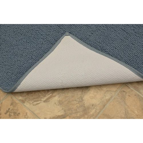  Garland Rug 2-Piece Queen Cotton Washable Rug Set, Sky Blue