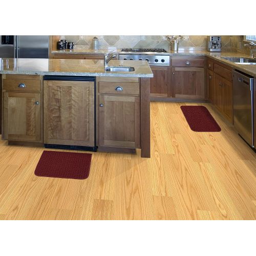  Garland Rug Herald Square 2-Piece Kitchen Rug Set, 18-Inch by 28-Inch,Chilli Red