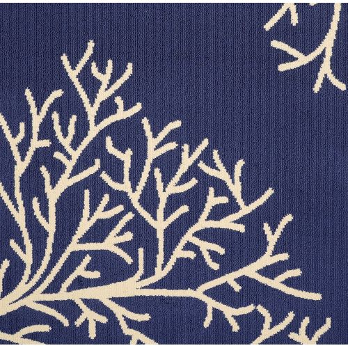  Garland Rug Sea Coral Area Rug, 5 x 7, Indigo/Ivory