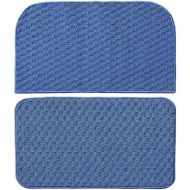 Garland Rugs Town Square Kitchen Rug Slice and Mat, 18 x 28, 2pc (Sky Blue)