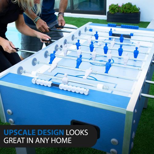  [아마존베스트]Garlando G-500 Weatherproof Indoor & Outdoor Foosball Table with Safety Telescopic Rods & Abacus Scorers. Includes 10 Standard Balls.