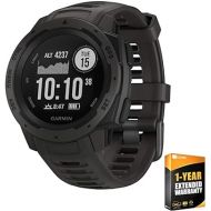 Garmin Instinct, Rugged Outdoor Watch with GPS, Features Glonass and Galileo, Heart Rate Monitoring and 3-Axis Compass, Graphite