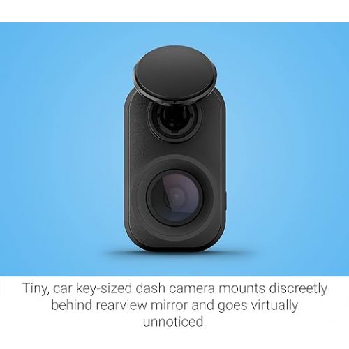 가민 Garmin 010-02504-00 Dash Cam Mini 2, Tiny Size, 1080p and 140-degree FOV, Monitor Your Vehicle While Away w/ New Connected Features, Voice Control, Black