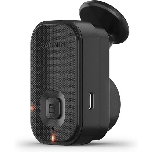 가민 Garmin 010-02504-00 Dash Cam Mini 2, Tiny Size, 1080p and 140-degree FOV, Monitor Your Vehicle While Away w/ New Connected Features, Voice Control, Black