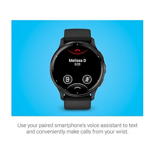 가민 Garmin Venu 3 Slate Stainless Steel Bezel 1.4-Inch AMOLED Touchscreen Display Smart Watch with 45mm Black Case and Silicone Band