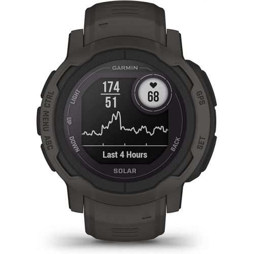 가민 Garmin 010-02626-10 Instinct 2, Rugged Outdoor Watch with GPS, Built for All Elements, Multi-GNSS Support, Tracback Routing and More, graphite