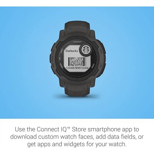 가민 Garmin 010-02626-10 Instinct 2, Rugged Outdoor Watch with GPS, Built for All Elements, Multi-GNSS Support, Tracback Routing and More, graphite