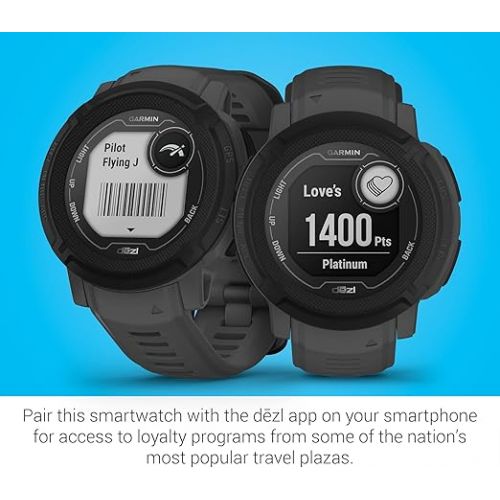 가민 Garmin Instinct 2, dezl Edition, Rugged Trucking Smartwatch, Easy Break Planning, Compatible with the dezl OTR Navigator, Black