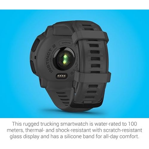 가민 Garmin Instinct 2, dezl Edition, Rugged Trucking Smartwatch, Easy Break Planning, Compatible with the dezl OTR Navigator, Black