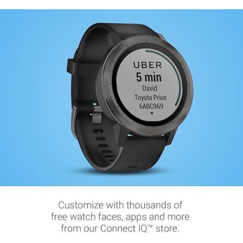 가민 Garmin vivoactive 3 GPS Smartwatch - Black & Gunmetal (Renewed)