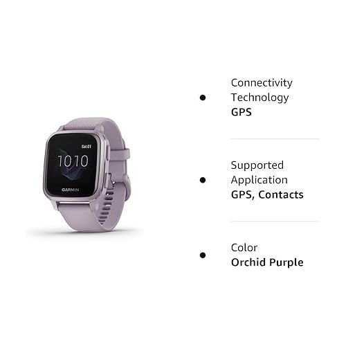 가민 Garmin - Venu Sq GPS Smartwatch 33mm Fiber-Reinforced Polymer - Orchid